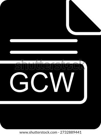 GCW File Format Glyph Vector Icon Design