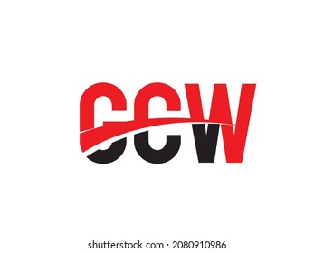 Letra GCW Ilustración del vector de diseño del logotipo inicial