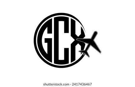 Vector de diseño del logotipo del círculo de la agencia de viajes GCX. hajj Umrah agencia, abstract, agencia de turismo, guía turística, emiratos, aerolíneas, vuelo en avión, negocios, monograma, marca, empresa