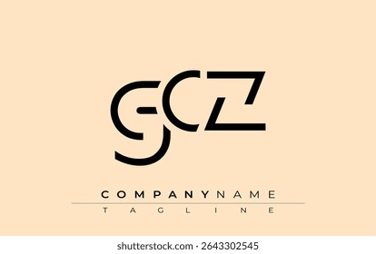 GCZ abstract letter design. Modern Business Logo Design With Abstract Typography and Contemporary Style