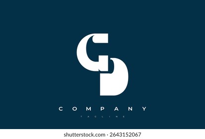 GD Abstract Geometric Logo Design. Modern and elegant logo design with simplistic typography elements, showcasing branding excellence.