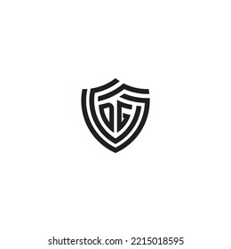 GD abstract line shield concept in high quality professional design that will print well across any print media