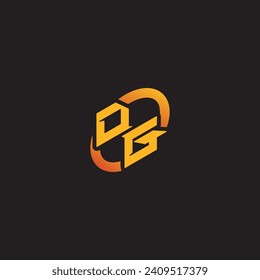 GD combination letter unique initials logo esport for gaming team, youtube, twitch