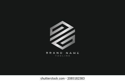 GD, DG,  Abstract initial monogram letter alphabet logo design