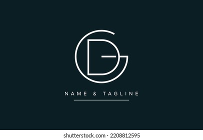 GD or DG Abstract initial monogram letter alphabet logo