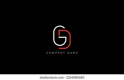 GD, DG, Abstract Letters Logo Monogram