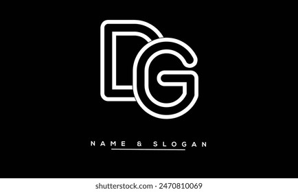 GD, DG Letras Abstractas Logo Monograma