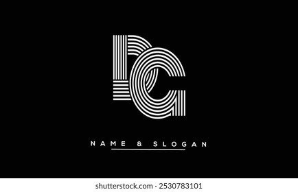 Logotipo de GD, DG Letras Abstractas Monograma