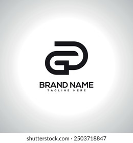 GD DG Abstract Unique Letter Logo Design. Initial Vector Symbol.