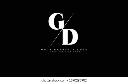 GD DG abstract vector logo monogram template