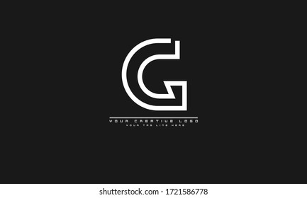 GD DG abstract vector logo monogram template