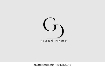 GD DG G D abstract vector logo monogram template