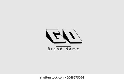 GD DG G D abstract vector logo monogram template