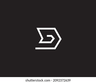 DG GD D ABD G Resumen diseño del logotipo del logotipo de la letra monograma inicial