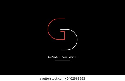 GD, DG, G, D abstract letters logo monogram