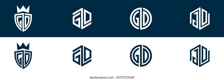 GD DG letter logo set design