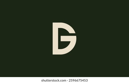 GD or DG minimalistic monogram logo design