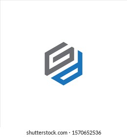 GD or DG  monogram style logo design with blue and grey.