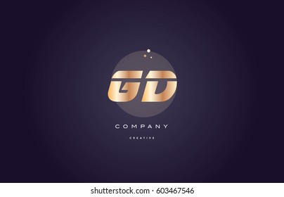 gd g d  gold yellow golden metal metallic bold luxury product modern creative gradient alphabet company logo design vector icon template