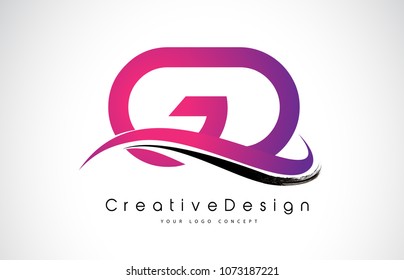 GD G D Letter Logo Design in Black Colors. Creative Modern Letters Vector Icon Logo Illustration.
