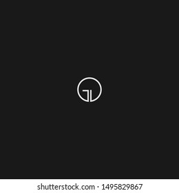 GD or GO circular logo design vector template