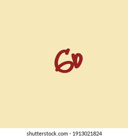 Logo manuscrito de GD para identidad