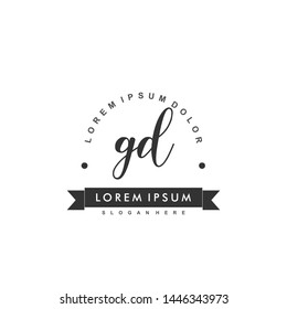 GD Initial beauty monogram logo vector