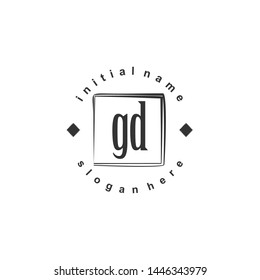 GD Initial beauty monogram logo vector