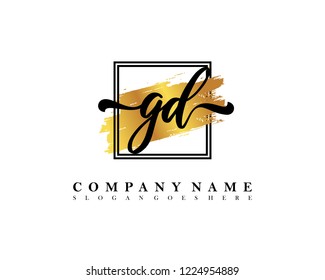 GD Initial handwriting logo concept