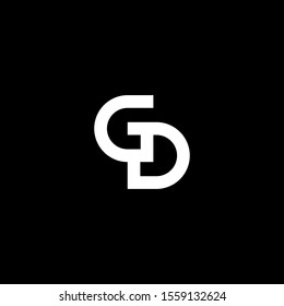 GD initial letter simple logo design 