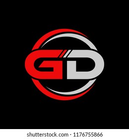 GD initial letters elegant logo, Modern Logo Design