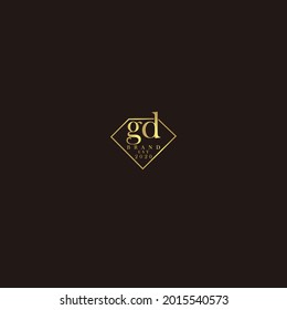 GD Initial logo diamond luxury wedding illustration
