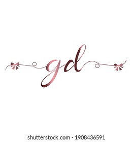 GD Initial logo handwriting modern luxury fashion