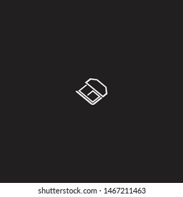 GD Initial Logo letters with rotate squere template