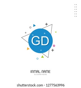 GD Initial logo template vector