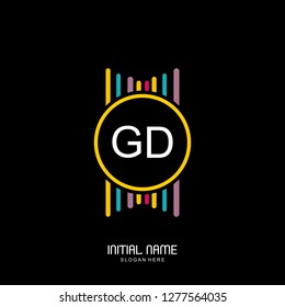 GD Initial logo template vector