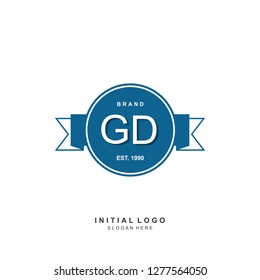 GD Initial logo template vector