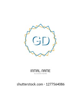 GD Initial logo template vector