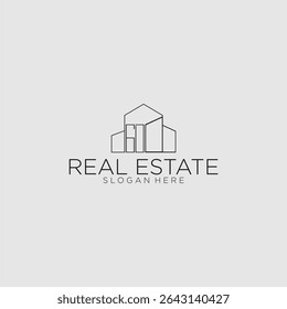 GD initial monogram logo for real estate with luxury building style