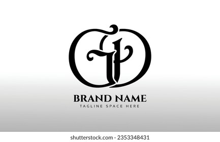 GD initials letter logo design template