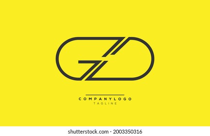 GD initials monogram letter text alphabet logo design