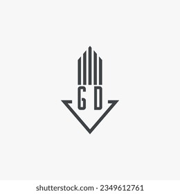 GD initials Real Estate Logo stock illustration. Logo vector