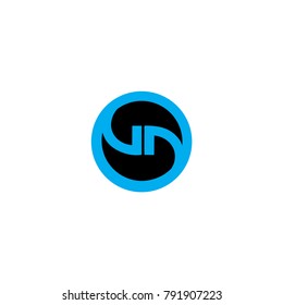 GD letter in a circle logo vector