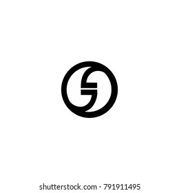 GD letter in a circle logo vector
