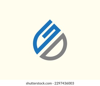 GD letter logo and alphabet design illustration