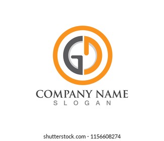 GD letter logo business template vector