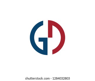 GD letter logo business vector