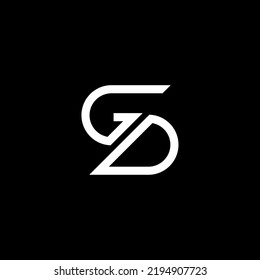 GD letter logo creative design with vector graphic, GD simple and modern logo.