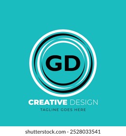 GD letter logo creative design. GD unique design. Vector illustration