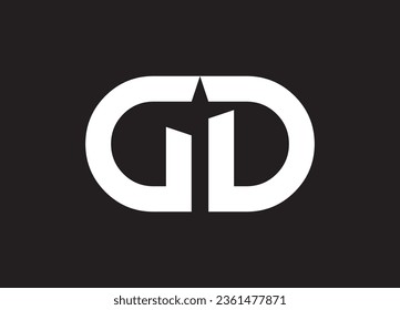 Diseño del logotipo de la letra GD y diseño del logotipo inicial